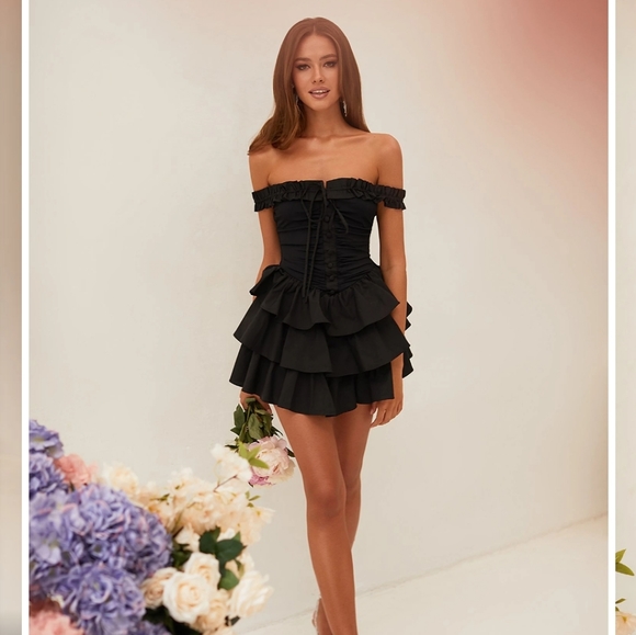 Alamour The Label, M, NWT, Black, Off The Shoulder - Picture 9 of 10